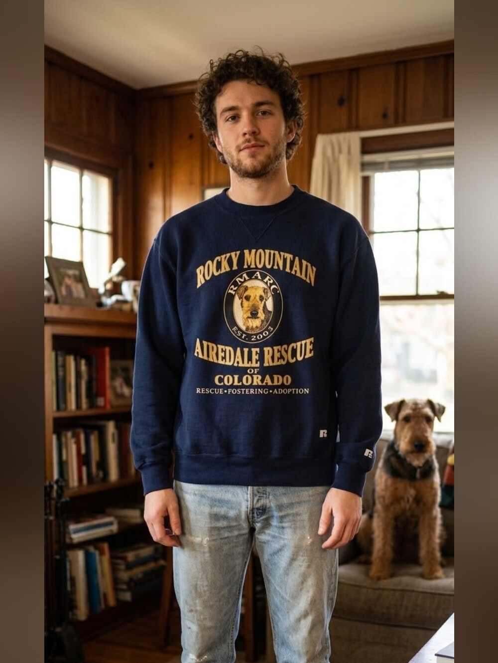 Navy Vintage Men's Sweatshirt
